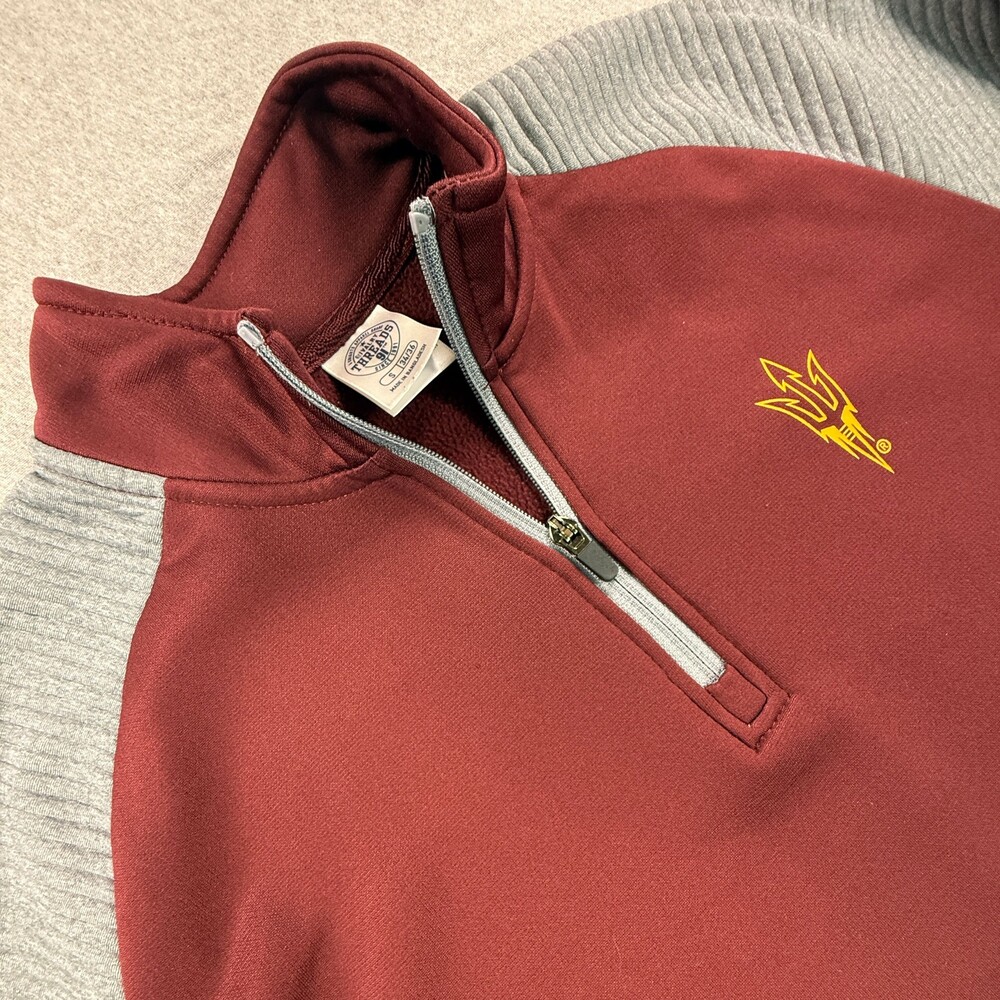 Rivalry Threads Arizona State Univ. Sun Devils Quarter Zip Pullover - Size S